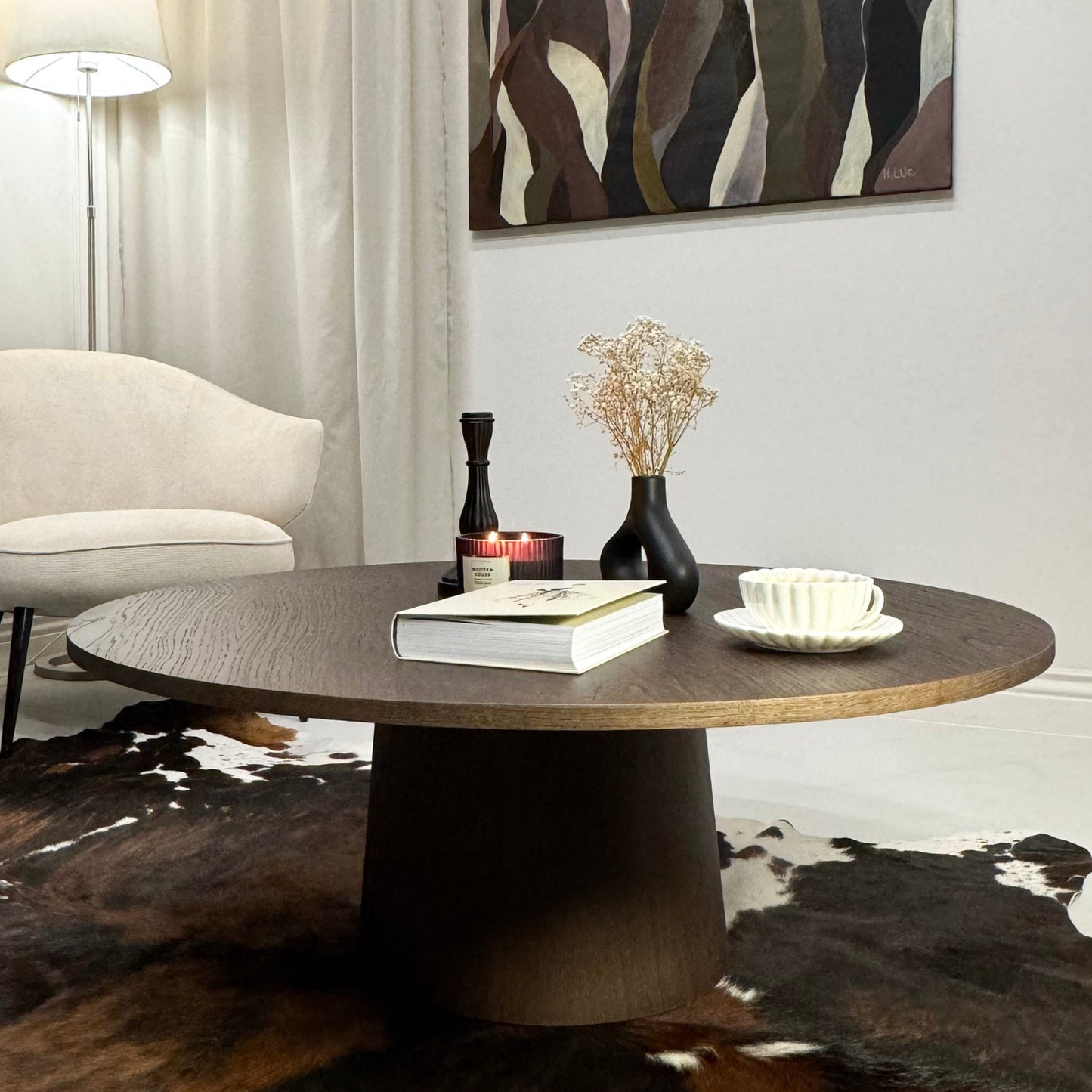 Verto Coffee Table Round 100 Wood Veneer & BIO