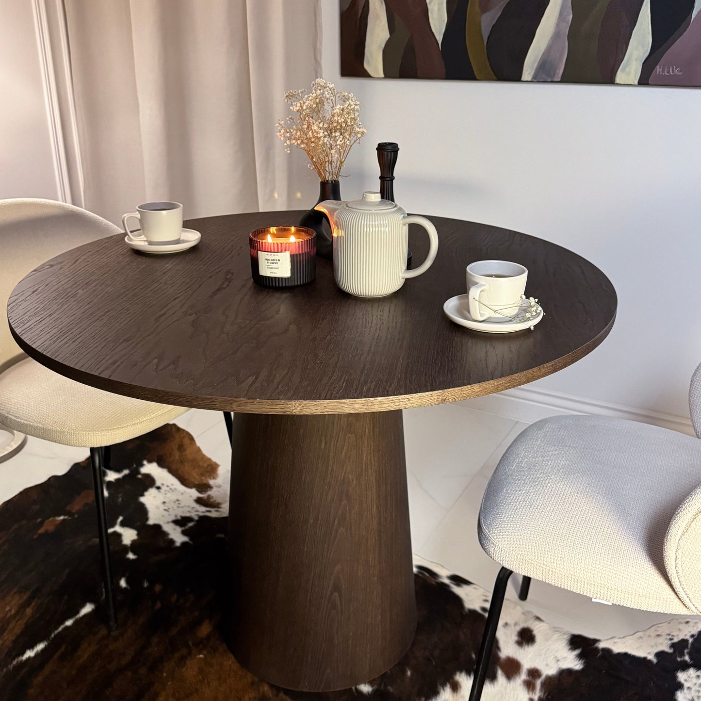 Verto Dining Table Round 100 Wood Veneer & BIO