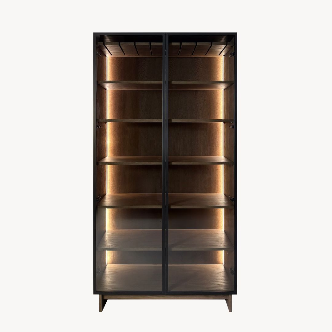 Verto Regale und Vitrine 2DZ Holzfurnier & BIO
