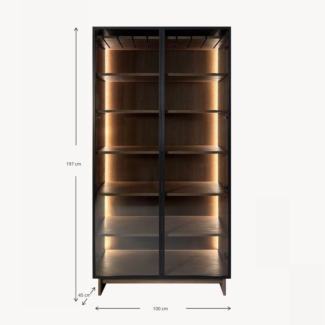 Verto Regale und Vitrine 2DZ Holzfurnier & BIO
