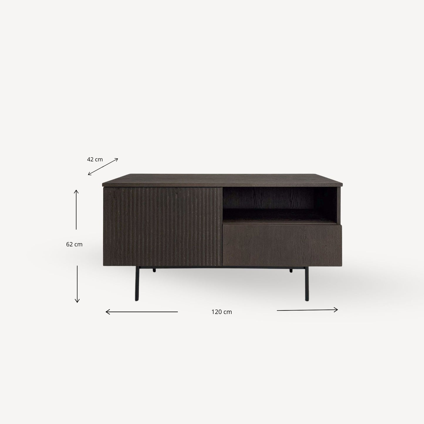 Elite Mueble TV - Aparador  Izquierda Madera con Chapa y BIO