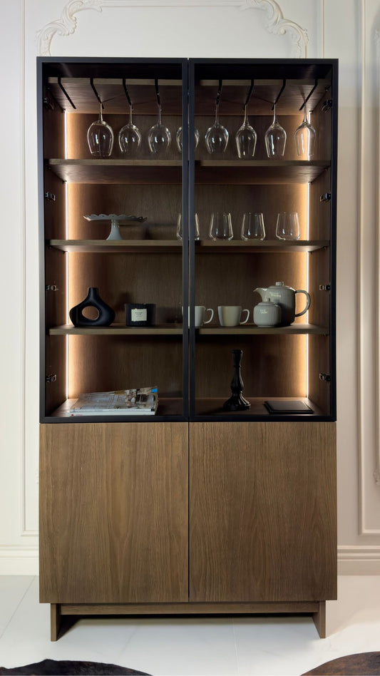Verto Vitrine e Librerie 2DZ-2DP Impiallacciata in Legno e BIO