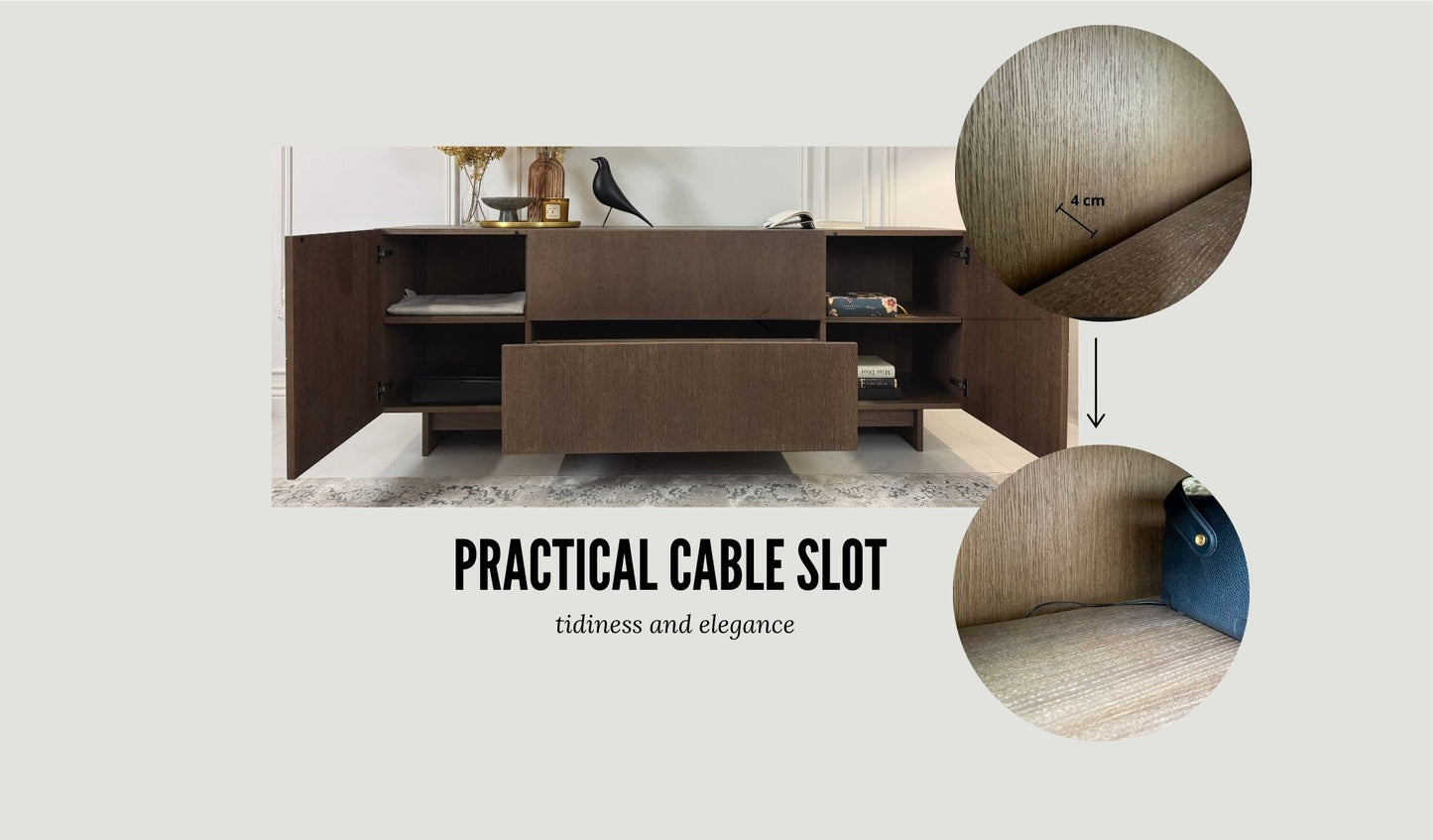 Verto Credenza – Sideboard 2DI-2S Holzfurnier & BIO