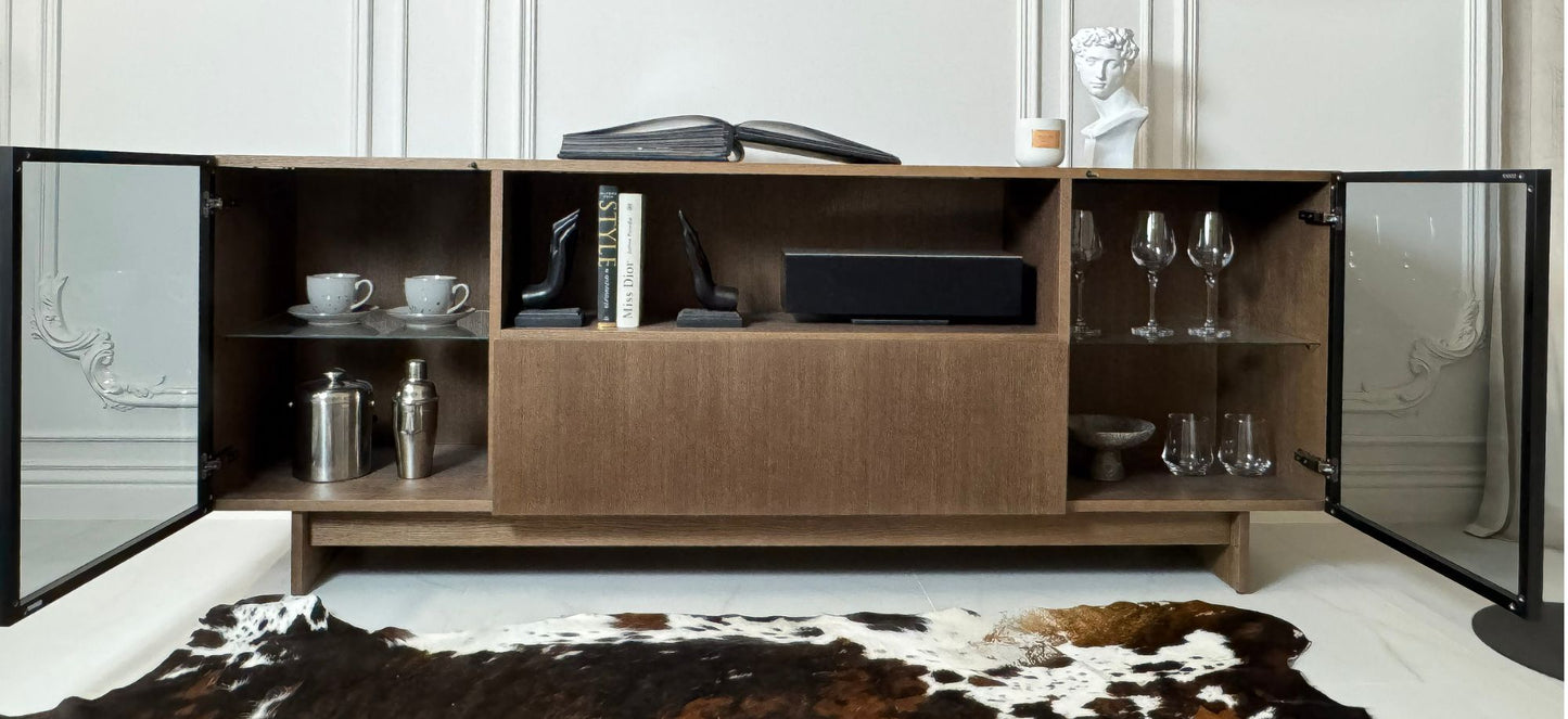 Verto Credenza - Cassettiera 2DZ-1S impiallacciata in legno e BIO