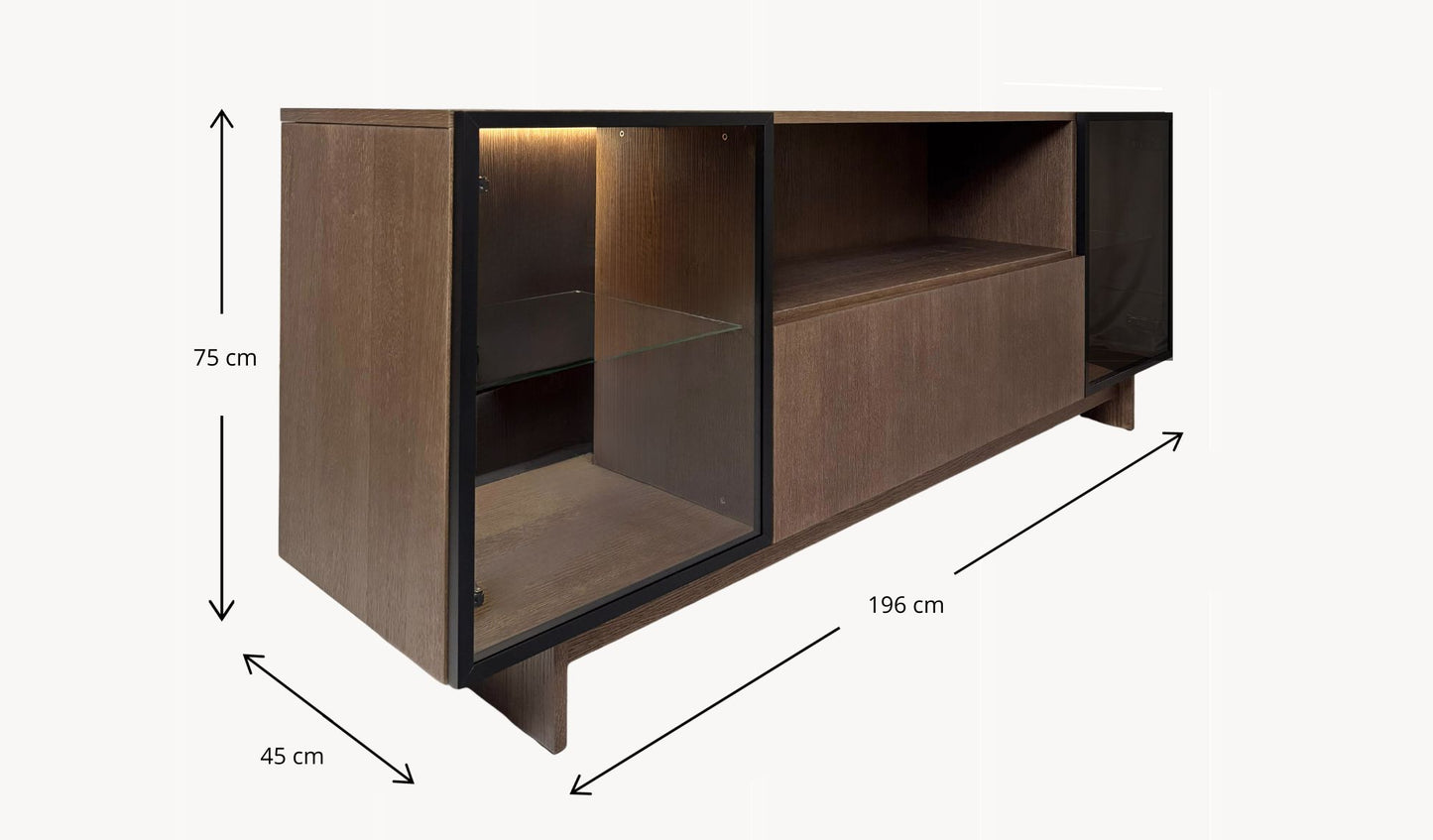 Verto Credenza - Cassettiera 2DZ-1S impiallacciata in legno e BIO