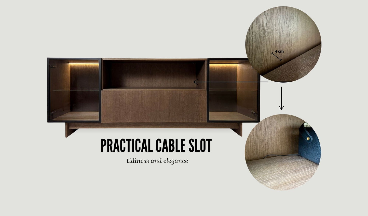 Verto Credenza - Cassettiera 2DZ-1S impiallacciata in legno e BIO