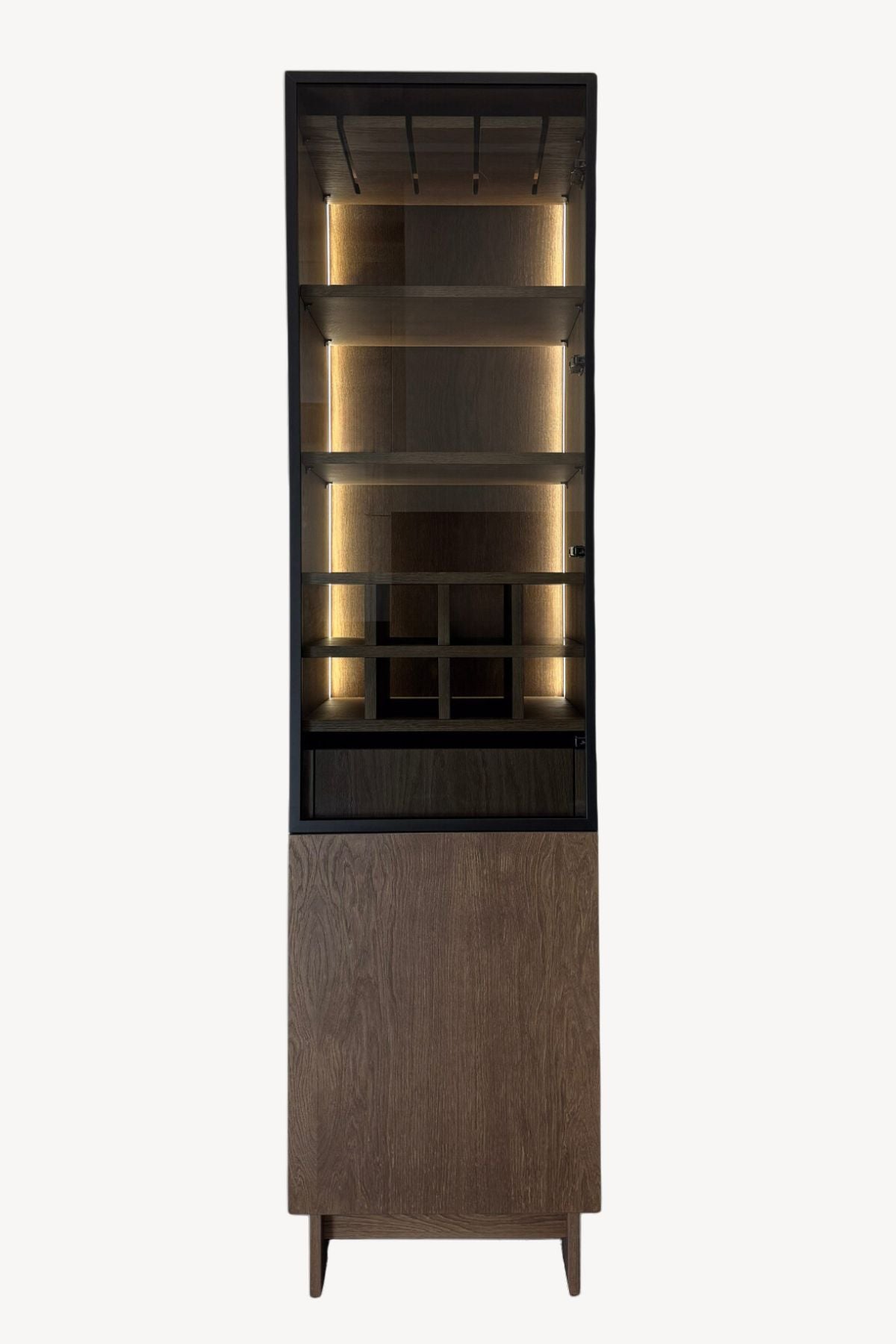 Verto Regale und Vitrine 1DZ-1DP-W Holzfurnier & BIO