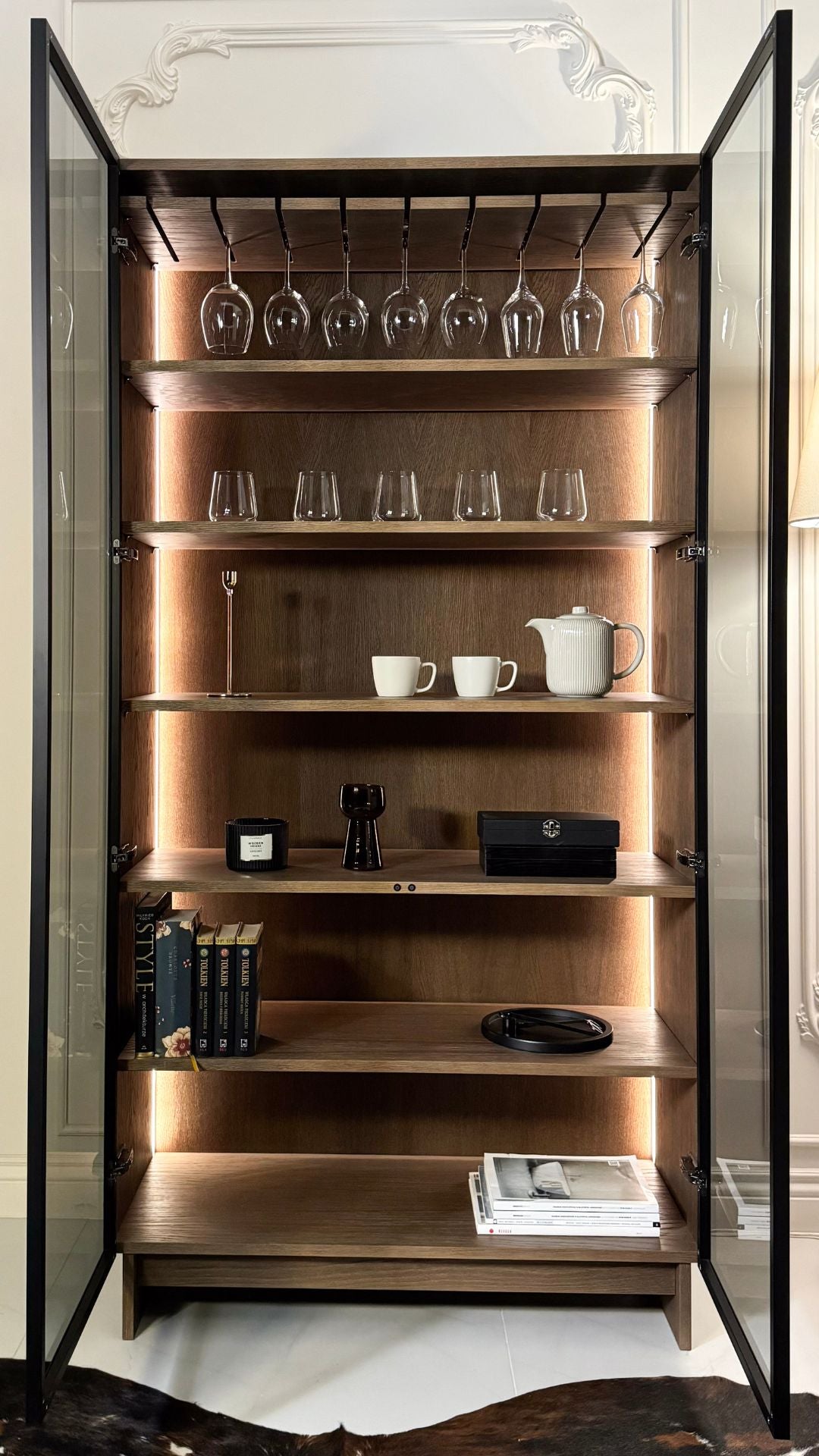Verto Vitrine e Librerie 2DZ Impiallacciata in Legno e BIO